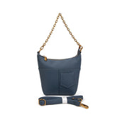 Faux Leather Medium Shoulder bag with chain